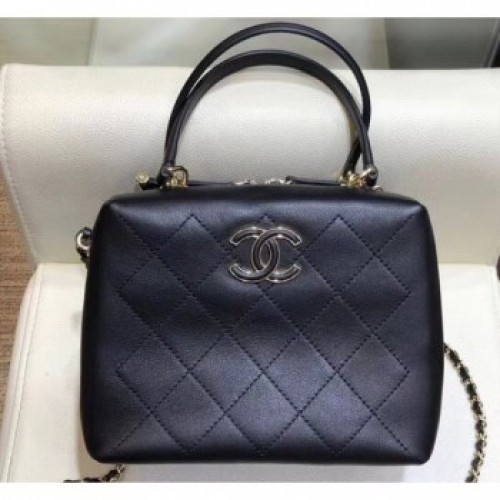 Chanel Quilting Calfskin Mini Bowling Bag AS0351 Black 2019 AQ03967 Chanel Quilting Calfskin Mini Bowling Bag AS0351 Black 2019 AQ03967