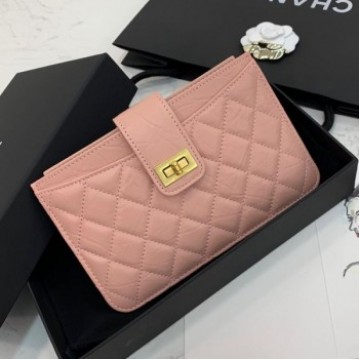 Chanel Buckle Card Holder Light Pink Collection AQ03853