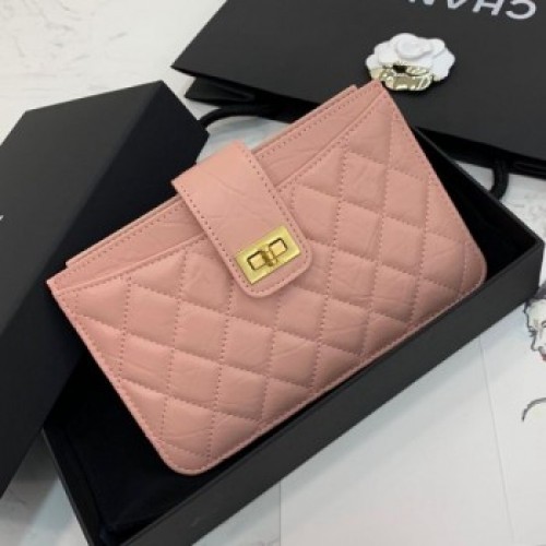 Chanel Buckle Card Holder Light Pink Collection AQ03853 Chanel Buckle Card Holder Light Pink Collection AQ03853