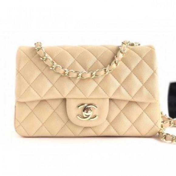 Chanel Pearl Caviar Calfskin Small Classic Flap Bag A1116 Beige AQ03187 Chanel Pearl Caviar Calfskin Small Classic Flap Bag A1116 Beige AQ03187