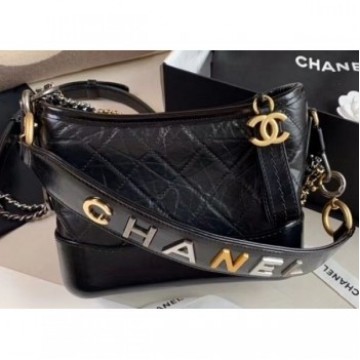 Chanel Logo Handle Gabrielle Small Hobo Bag AS0865 Black 2020 AQ03638 Chanel Logo Handle Gabrielle Small Hobo Bag AS0865 Black 2020 AQ03638