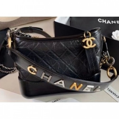 Chanel Logo Handle Gabrielle Small Hobo Bag AS0865 Black 2020 AQ03638 Chanel Logo Handle Gabrielle Small Hobo Bag AS0865 Black 2020 AQ03638