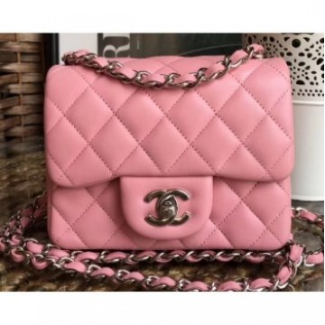 Chanel Lambskin Mini Classic Flap Bag A1115 Pink AQ02493 Chanel Lambskin Mini Classic Flap Bag A1115 Pink AQ02493