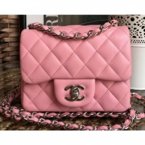 Chanel Lambskin Mini Classic Flap Bag A1115 Pink AQ02493 Chanel Lambskin Mini Classic Flap Bag A1115 Pink AQ02493
