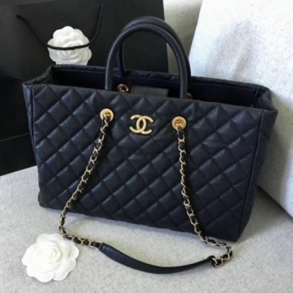 chanel spring 2019 calfskin tote black AQ03585 chanel spring 2019 calfskin tote black AQ03585