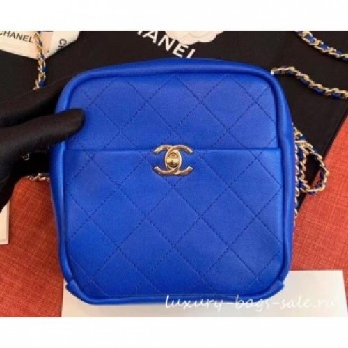 Chanel Casual Trip North/South Camera Case Bag AS0139 Blue 2019 AQ02170