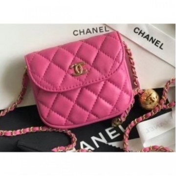 Chanel Lambskin Vintage Waist Bag AP1461 Dark Pink 2020 AQ04269 Chanel Lambskin Vintage Waist Bag AP1461 Dark Pink 2020 AQ04269