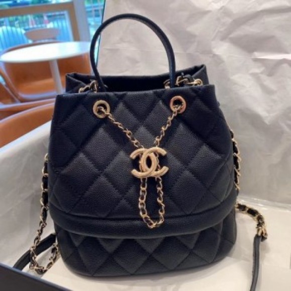 Chanel Quilted Grained Calfskin Small Drawing Bucket Bag AS0894 Black 2019 Collection AQ03862 Chanel Quilted Grained Calfskin Small Drawing Bucket Bag AS0894 Black 2019 Collection AQ03862