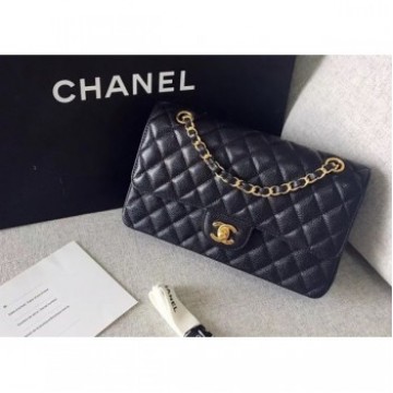 Chanel original quality Medium Classic Flap Bag 1112 black in caviar Leather with gold Hardware AQ03590 Chanel original quality Medium Classic Flap Bag 1112 black in caviar Leather with gold Hardware AQ03590