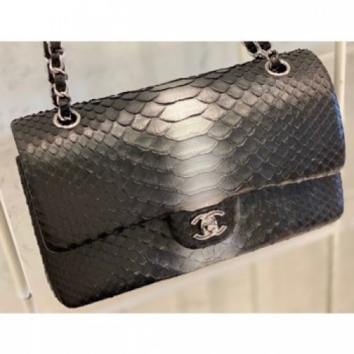 Chanel Python Classic Flap Medium Bag A1112 05 AQ02788