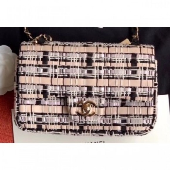 Chanel Woven Tweed Small Classic Flap Bag 2020 AQ00896 Chanel Woven Tweed Small Classic Flap Bag 2020 AQ00896