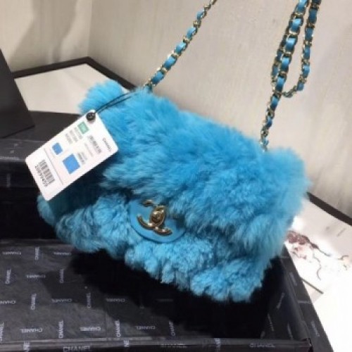 Chanel Shearling Lambskin Small Flap Bag AS1199 Blue 03 2019 Collection AQ01171 Chanel Shearling Lambskin Small Flap Bag AS1199 Blue 03 2019 Collection AQ01171