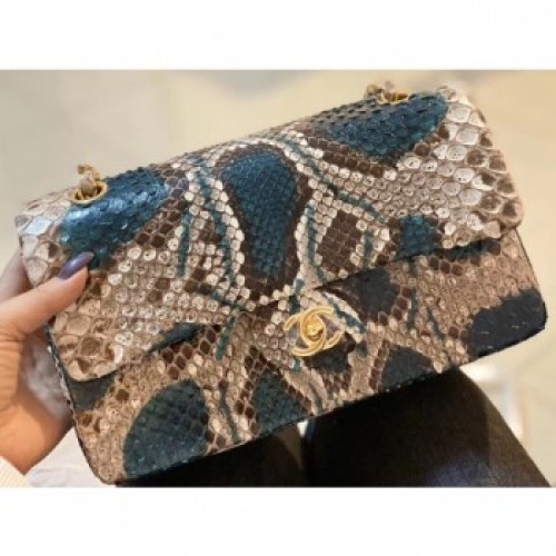 Chanel Python Classic Flap Medium Bag A1112 47 AQ03414