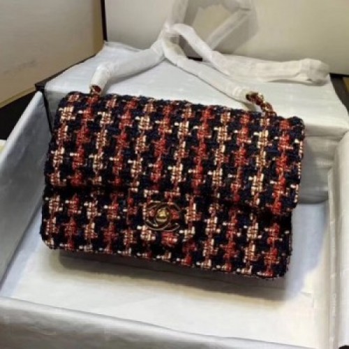 Chanel Tweed Small Flap Bag Red/Blue/White 2019 Collection AQ00936