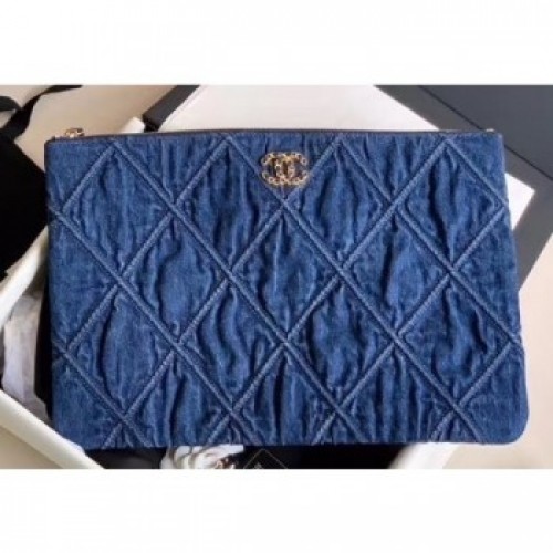 Chanel 19 Large Pouch Bag AP0952 Denim 2020 AQ03626 Chanel 19 Large Pouch Bag AP0952 Denim 2020 AQ03626