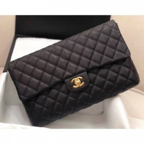 Chanel Grained Calfskin Classic Clutch Bag A57650 Black 2019 AQ01187 Chanel Grained Calfskin Classic Clutch Bag A57650 Black 2019 AQ01187