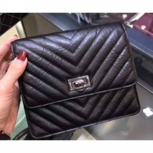 Chanel Chevron Reissue Classic Wallet On Chain WOC Bag A84310 Black AQ01937 Chanel Chevron Reissue Classic Wallet On Chain WOC Bag A84310 Black AQ01937