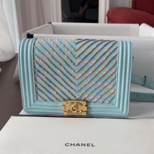 Chanel Boy Waist Bag AS0093 Blue 2019 Collection AQ03394