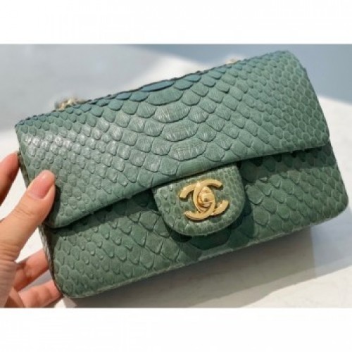 Chanel Python Classic Flap Small Bag A1116 13 AQ01926 Chanel Python Classic Flap Small Bag A1116 13 AQ01926