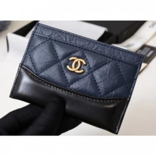 Chanel Aged Calfskin Gabrielle Card Holder A84386 Navy Blue AQ03467 Chanel Aged Calfskin Gabrielle Card Holder A84386 Navy Blue AQ03467