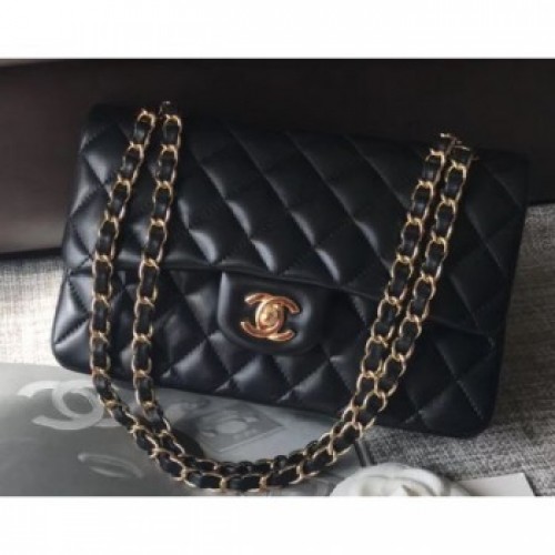 Chanel Lambskin Classic Flap Small Bag A01113 Black/Gold 2018 AQ00757 Chanel Lambskin Classic Flap Small Bag A01113 Black/Gold 2018 AQ00757
