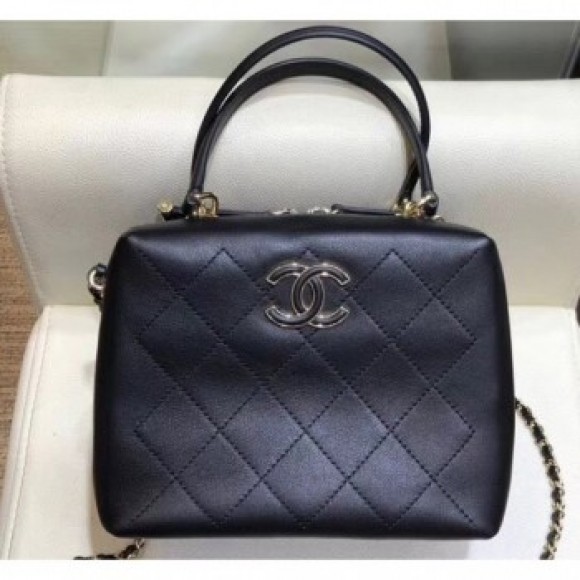 Chanel Quilting Calfskin Mini Bowling Bag AS0351 Black 2019 AQ03618 Chanel Quilting Calfskin Mini Bowling Bag AS0351 Black 2019 AQ03618