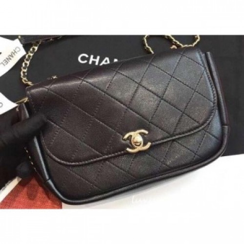 Chanel Casual Trip Messenger Flap Bag Black 2019 AQ03350 Chanel Casual Trip Messenger Flap Bag Black 2019 AQ03350