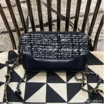 Chanel Gabrielle Clutch on Chain/Mini Bag A94505 Blue Tweed 2019 Collection AQ02612 Chanel Gabrielle Clutch on Chain/Mini Bag A94505 Blue Tweed 2019 Collection AQ02612
