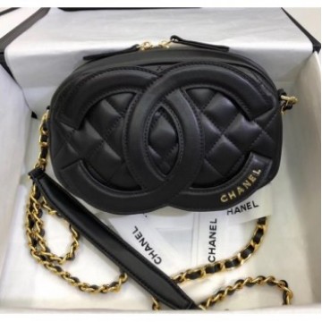 Chanel Lambskin Camera Case Clutch Bag With Big CC Logo AS1757 Black 2020 Collection AQ01165 Chanel Lambskin Camera Case Clutch Bag With Big CC Logo AS1757 Black 2020 Collection AQ01165