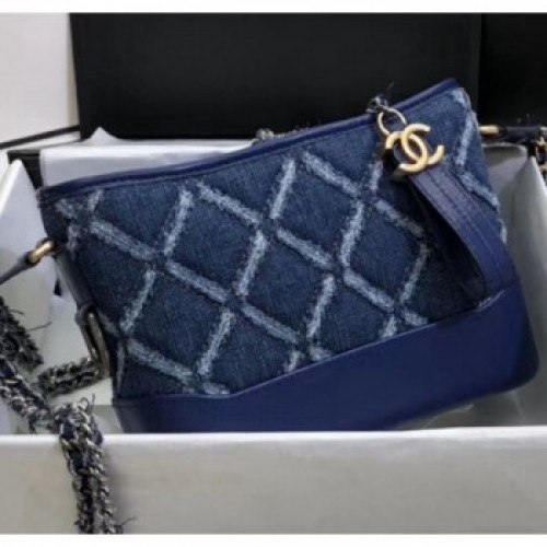 Chanel CHANEL'S GABRIELLE Small Hobo Bag In Denim & Calfskin A91810 Deep Blue 2020 Collection AQ03859 Chanel CHANEL'S GABRIELLE Small Hobo Bag In Denim & Calfskin A91810 Deep Blue 2020 Collection AQ03859