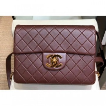 Chanel Vintage Flap Backpack Bag Burgundy 2019 AQ02267 Chanel Vintage Flap Backpack Bag Burgundy 2019 AQ02267