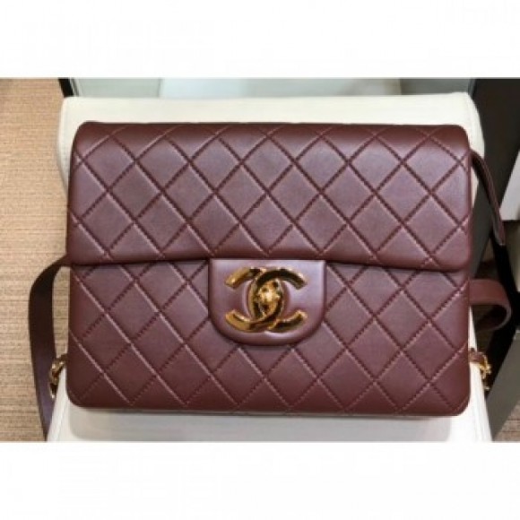 Chanel Vintage Flap Backpack Bag Burgundy 2019 AQ02267 Chanel Vintage Flap Backpack Bag Burgundy 2019 AQ02267