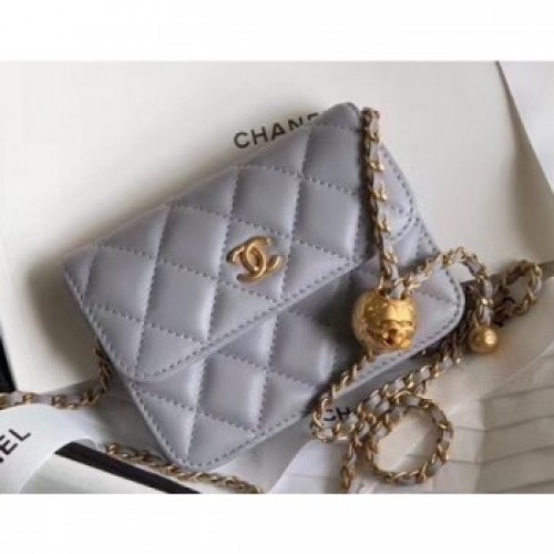 Chanel Lambskin Waist Bag AP1465 Gray 2020 AQ00686