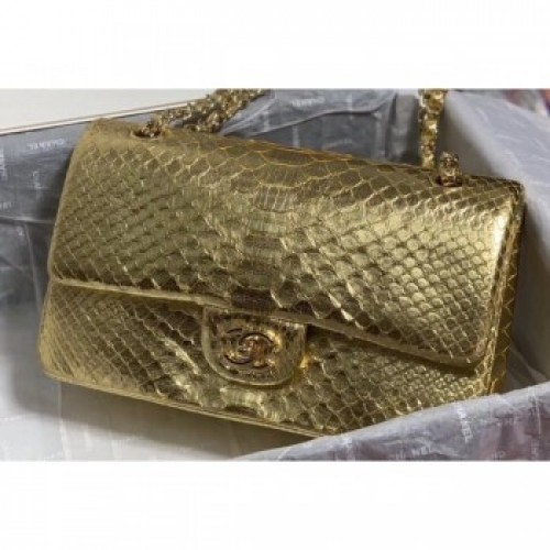 Chanel Python Classic Flap Medium Bag A1112 08 AQ04275
