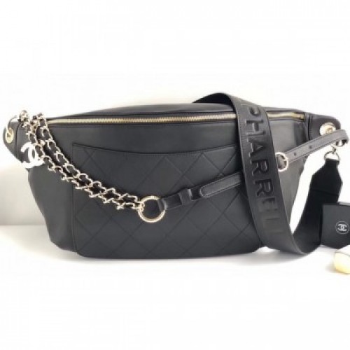 Chanel x Pharrell Capsule Collection Belt Waist Bag AS0620 Black 2019 AQ01736 Chanel x Pharrell Capsule Collection Belt Waist Bag AS0620 Black 2019 AQ01736