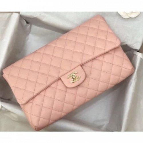 Chanel Grained Calfskin Classic Clutch Bag A57650 Pink 2019 AQ01456 Chanel Grained Calfskin Classic Clutch Bag A57650 Pink 2019 AQ01456