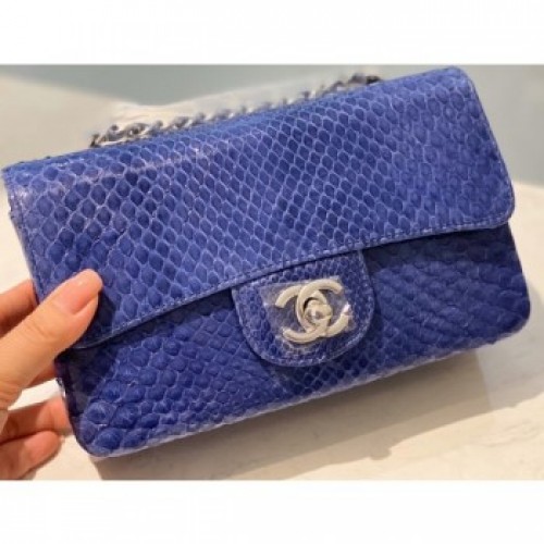 Chanel Python Classic Flap Small Bag A1116 02 AQ00747 Chanel Python Classic Flap Small Bag A1116 02 AQ00747