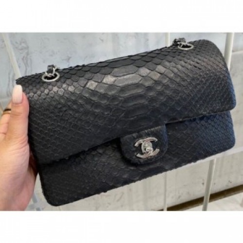 Chanel Python Classic Flap Medium Bag A1112 13 AQ02754