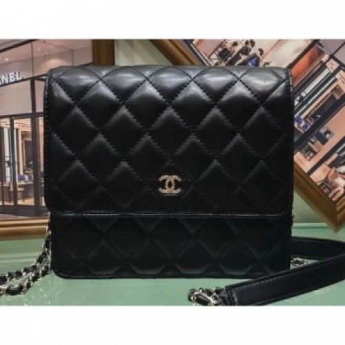 Chanel Lambskin Classic Wallet On Chain WOC Bag A84310 Black AQ03447 Chanel Lambskin Classic Wallet On Chain WOC Bag A84310 Black AQ03447
