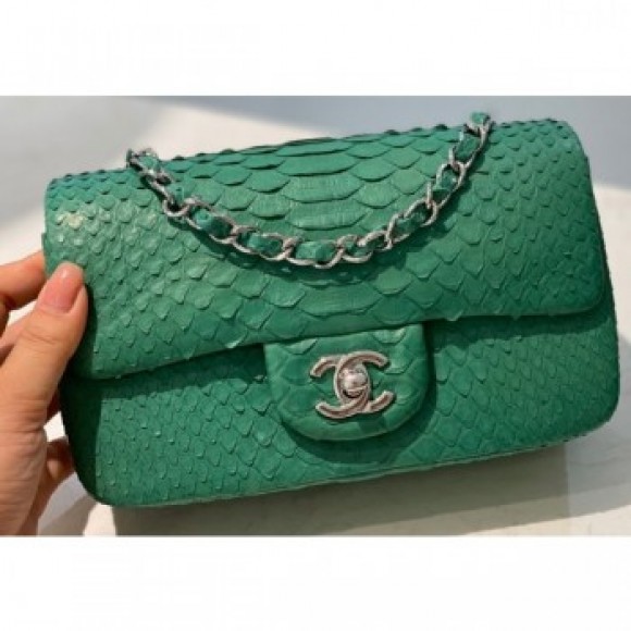 Chanel Python Classic Flap Small Bag A1116 14 AQ00856 Chanel Python Classic Flap Small Bag A1116 14 AQ00856
