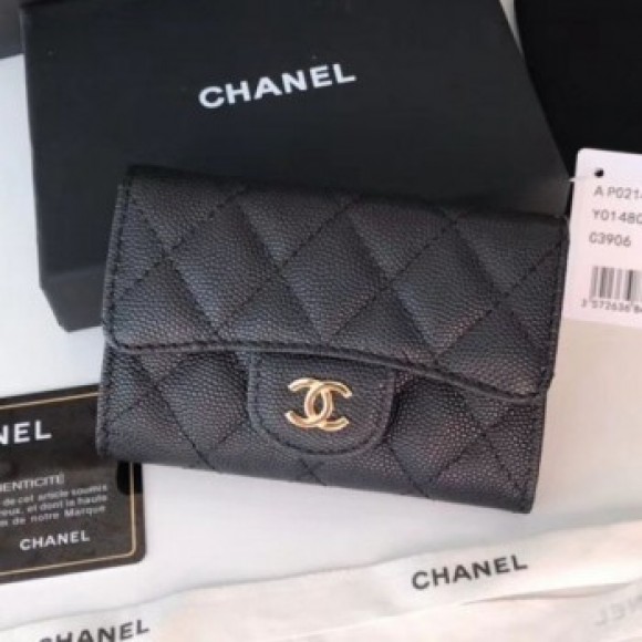 Chanel Grained Leather Classic Card Holder AP0214 Black 2019 Collection AQ01810 Chanel Grained Leather Classic Card Holder AP0214 Black 2019 Collection AQ01810