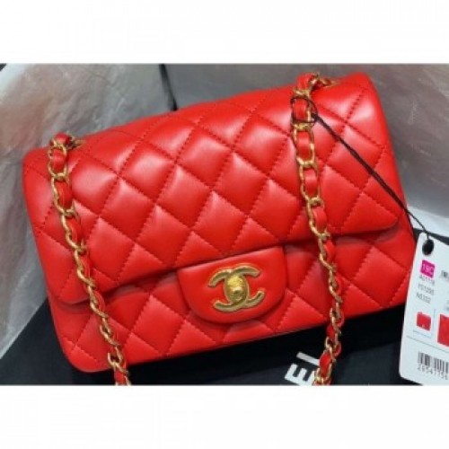 Chanel Original Quality Small Classic Flap Bag 1116 in Sheepskin Red with Gold Hardware AQ02469 Chanel Original Quality Small Classic Flap Bag 1116 in Sheepskin Red with Gold Hardware AQ02469