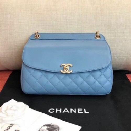 Chanel Flap Bag AS0416 Blue 2019 Collection AQ00842