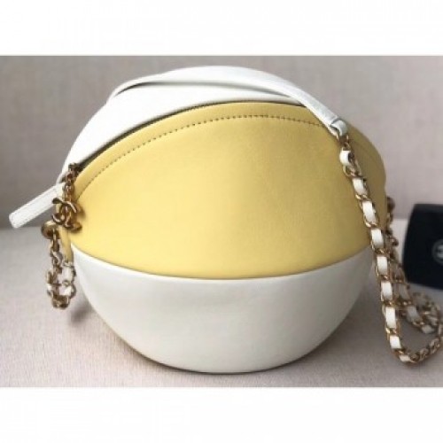 Chanel Beach Ball Bag AS0512 White/Yellow 2019 AQ02733