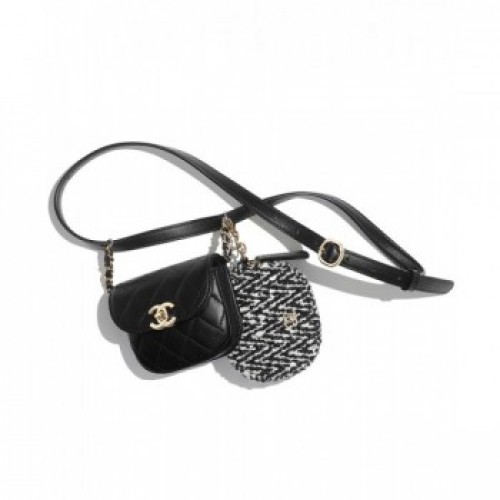 Chanel Waist Bag & Coin Purse AP0743 Black AQ02581 Chanel Waist Bag & Coin Purse AP0743 Black AQ02581
