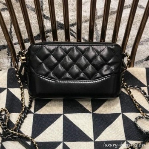 Chanel Gabrielle Clutch on Chain/Mini Bag A94505 Black 2019 Collection AQ02109
