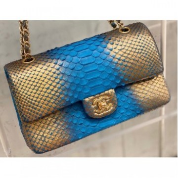 Chanel Python Classic Flap Medium Bag A1112 20 AQ03765 Chanel Python Classic Flap Medium Bag A1112 20 AQ03765