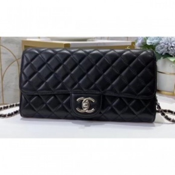 Chanel Clutch with Chain Bag 50041 Lambskin Black AQ00855 Chanel Clutch with Chain Bag 50041 Lambskin Black AQ00855