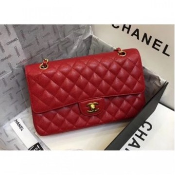 Chanel original quality Classic Flap Medium Bag 1112 red in caviar Leather with gold Hardware AQ01561 Chanel original quality Classic Flap Medium Bag 1112 red in caviar Leather with gold Hardware AQ01561