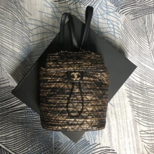 Chanel Tweed & Gold-Tone Metal medium Backpack Bag A69964 2019 AQ01870 Chanel Tweed & Gold-Tone Metal medium Backpack Bag A69964 2019 AQ01870